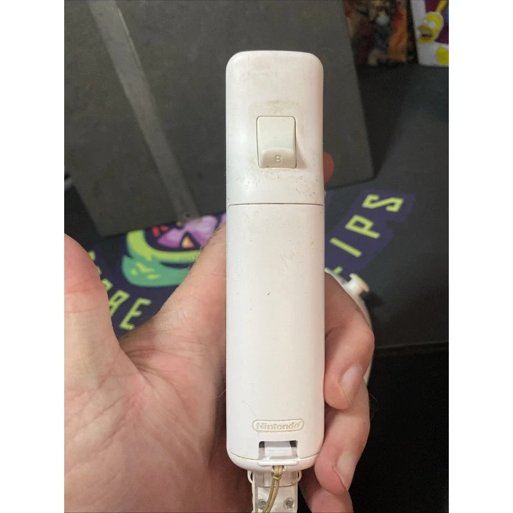 Nintendo Wii Controller White RVL-003 W/ Nunchuk- Tested A1